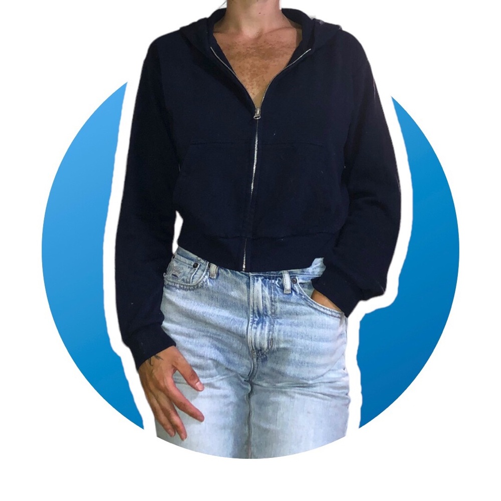 Garage | Cropped Vest | Dark Blue